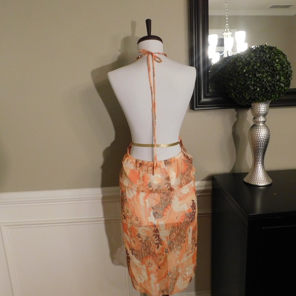 Peach bead necklace halter - 3X - BRAND NEW - Picture 3 of 6